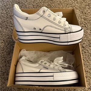 White Platform Sneakers